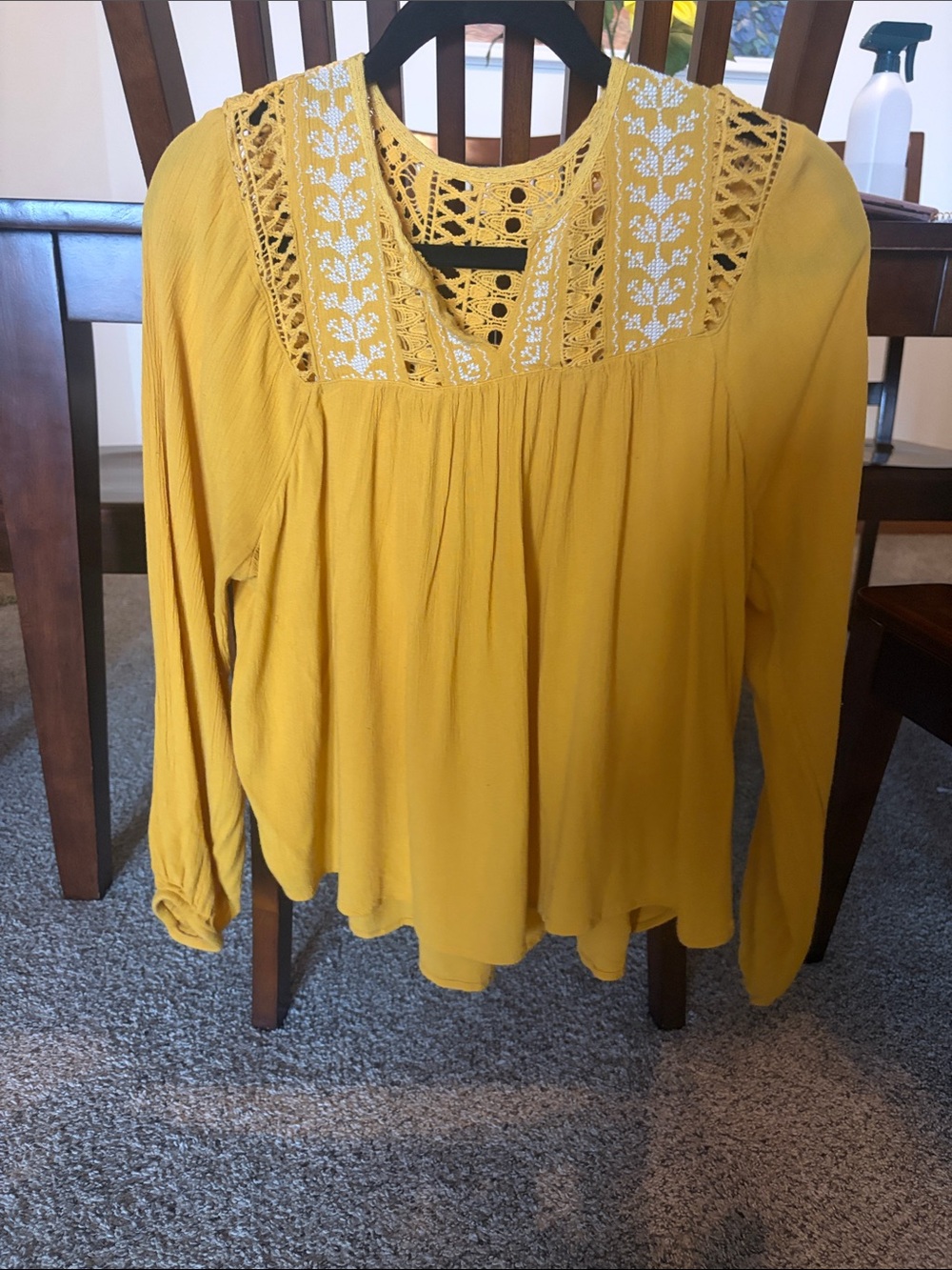 XS Mossimo Supply Co. Mustard Yellow Blouse